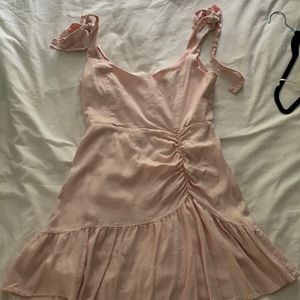 Baby pink mini dress
